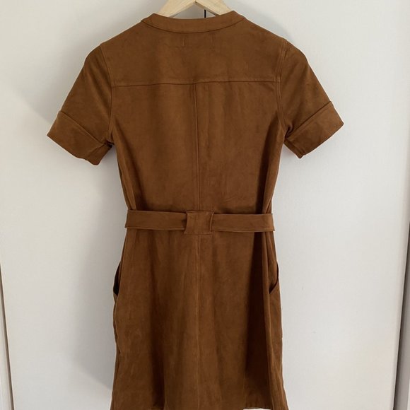 Banana Republic Faux Suede Shirt Dress - Petite - Picture 3 of 4